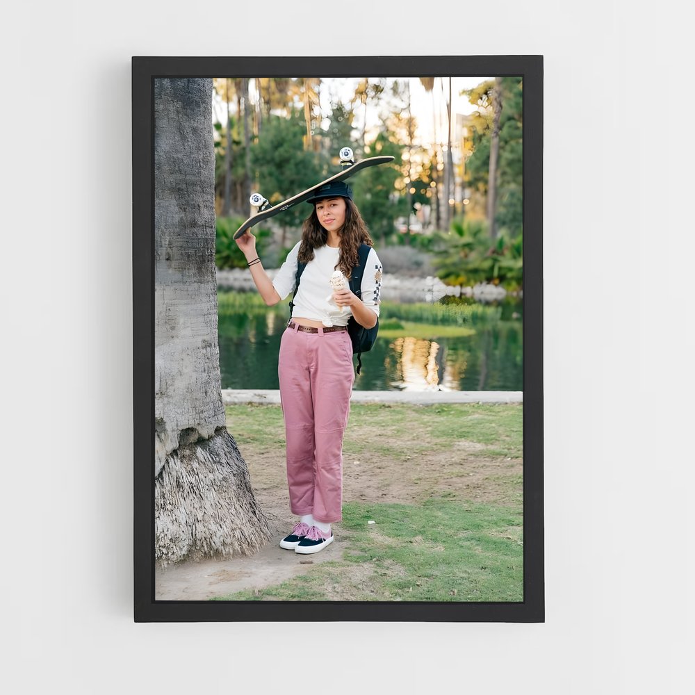 Poster Skate avec Lizzie – affiche Skateboard (vue 2)